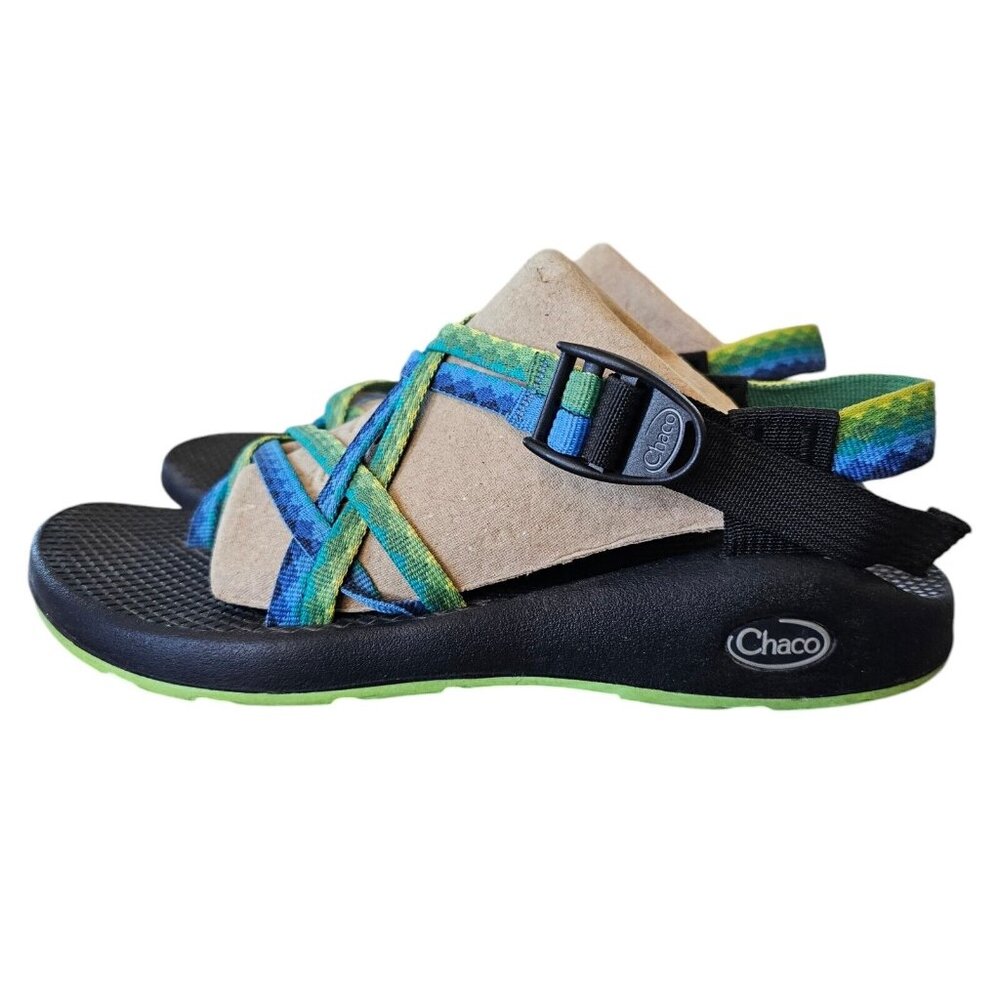CHACO ZX2 Yampa Fresh Hiking Sandals Womens 9 Straps Adjustable Green Blue